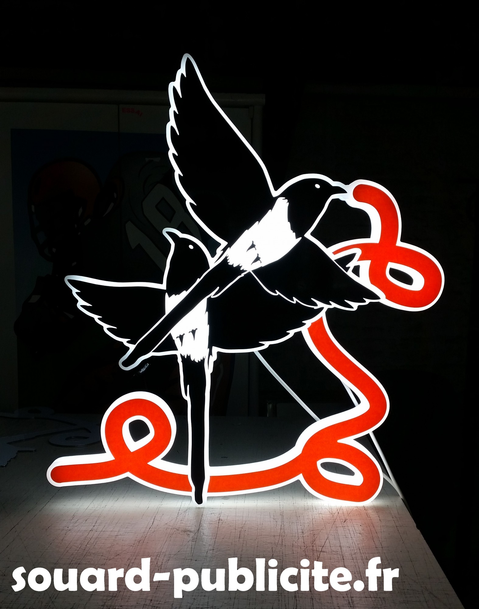 logo lumineux bloc led pour enseigne au Neubourg