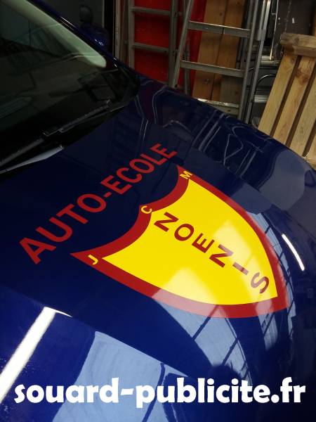 Marquage publicitaire pour Auto-Ecole dans le 76 Marquage publicitaire pour Auto-Ecole dans le 76